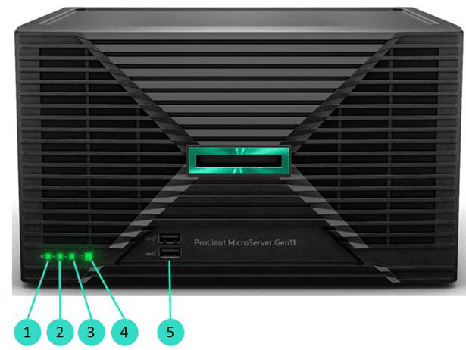 HPE ProLiant MicroServer Gen11- Front View (External)