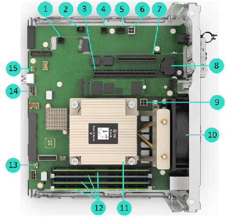 HPE ProLiant MicroServer Gen11 - Mainboard - Internal View